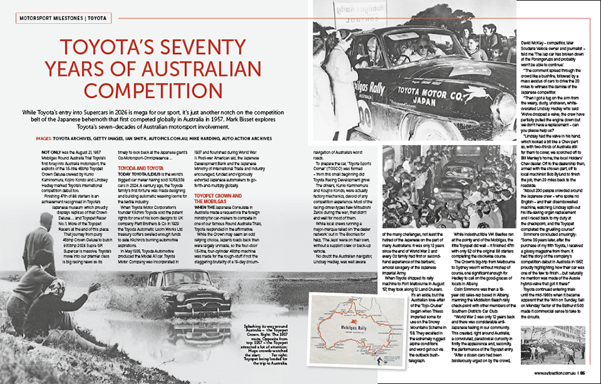 Toyota's Australian motorsport history in Australia a look at the impact to the sport