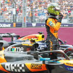 Pole position qualifier Lando Norris of McLaren celebrates during qualifying ahead of the F1 Grand Prix of Australia at Albert Park Grand Prix Circuit on March 15, 2025 in Melbourne. Photo by Steven Tee/LAT Images