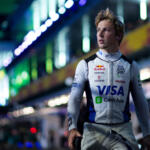Liam Lawson, Visa Cash App Racing Bulls, in the pitlane at the Saudi Arabian Grand Prix at the Jeddah Corniche Circuit.