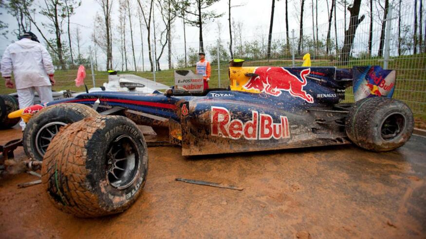Webber crashed at Korea