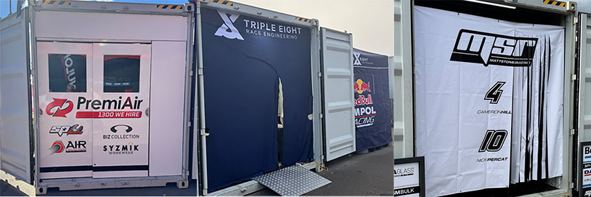 the doors on the containers