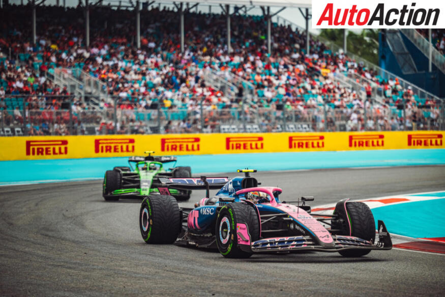Jack Doohan on track during the Sprint at the 2025 F1 Miami Grand Prix.