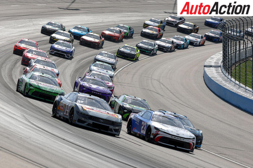Bubba Wallace leads the NASCAR field.