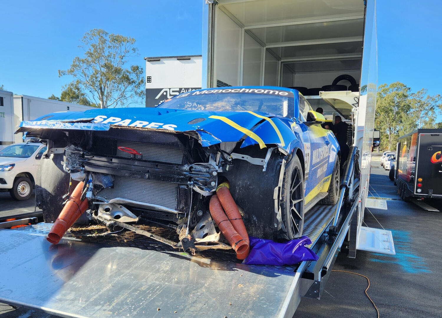 Multispares Racing crashed out of QR