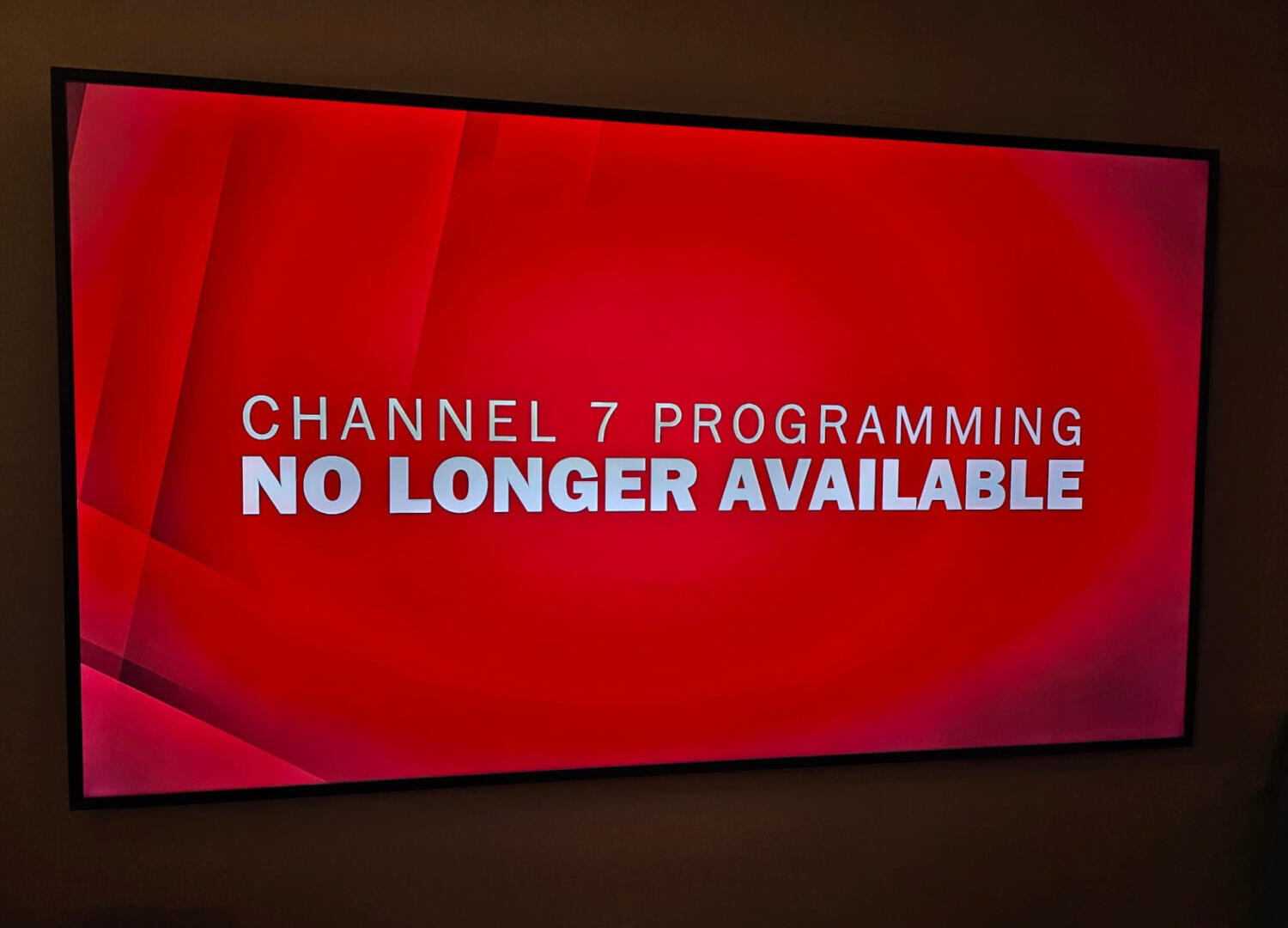 Channel 7 switch off
