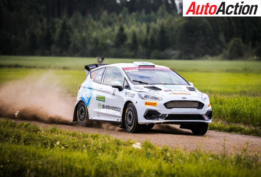 Gill and Brkic in a Fiesta Rally 3 in Finland