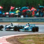 Damon Hill v Michael Schumacher Spa 1995
