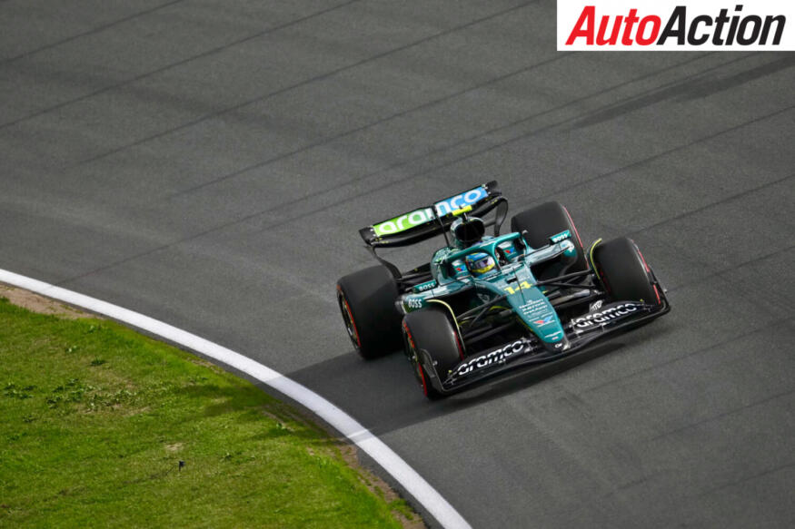 Fernando Alonso, Aston Martin, driving on track during FP2 at the 2025 F1 Dutch Grand Prix. Image: Formula 1.