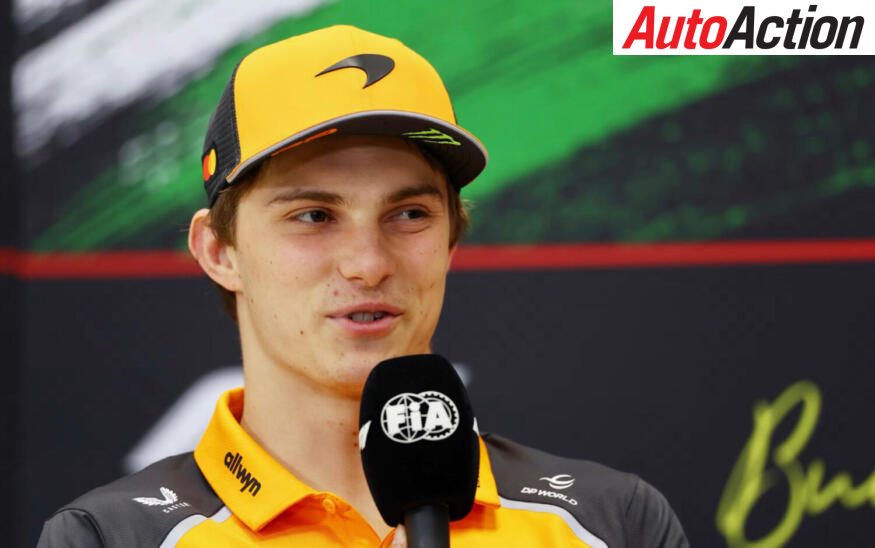 Oscar Piastri, McLaren, speaks during the press conference on Thursday at the 2025 F1 Hungarian Grand Prix.