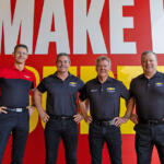 Andre Korte (Supercheap Auto General Manager - Marketing & E-Commerce), Craig Lowndes (2026 Supercheap Auto Wildcard Driver), Charlie Schwerkolt (Team 18 Owner), Chris Payne ( Chevrolet Racing General Manager)