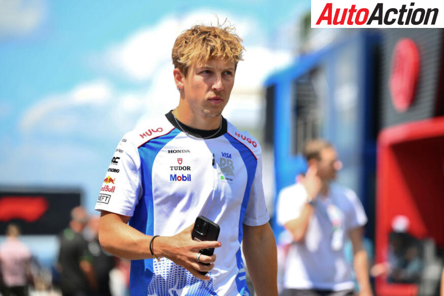 Liam Lawson, Visa Cash App Racing Bulls, looks on in the Paddock during Media Day ahead of the 2025 F1 Hungarian Grand Prix.