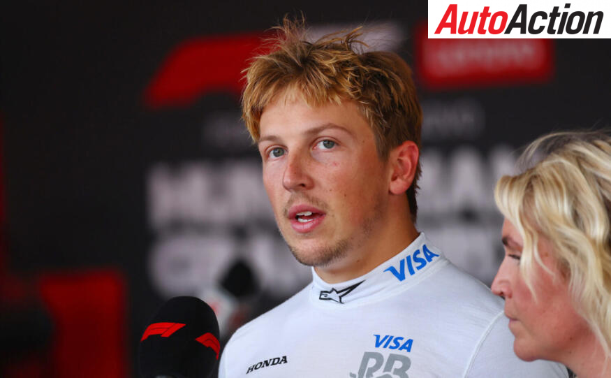 Liam Lawson, Visa Cash App Racing Bulls, looks on after Free Practice 2 at the 2025 F1 Hungarian Grand Prix.