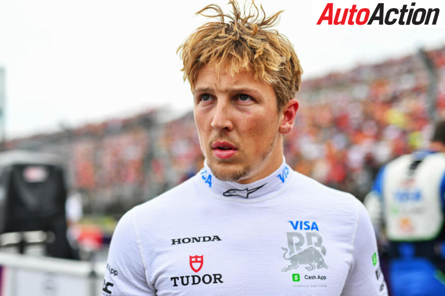 Liam Lawson, Visa Cash App Racing Bulls, on the grid ahead of the 2025 F1 Hungarian Grand Prix.