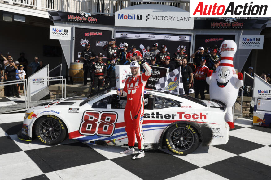 Shane van Gisbergen celebrates win