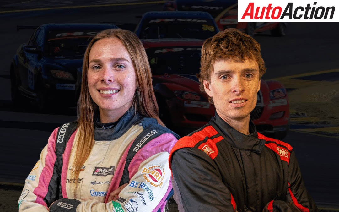 Maisie Place (RX8 Cup Ambassador) (left) Steven King (right)