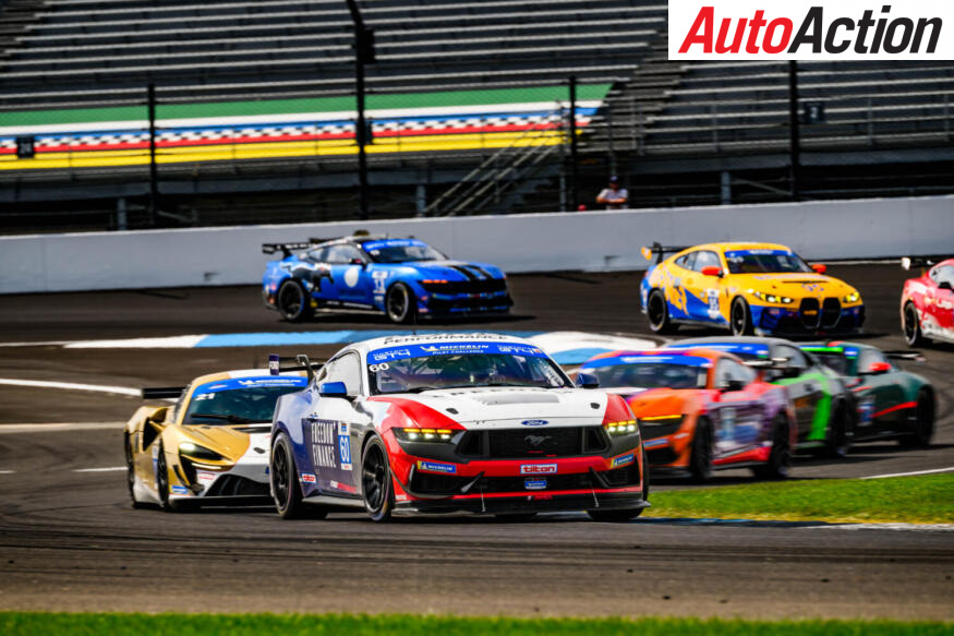 Cameron McLeod in the Mustang GT4 and Indianapolis Motor Speedway