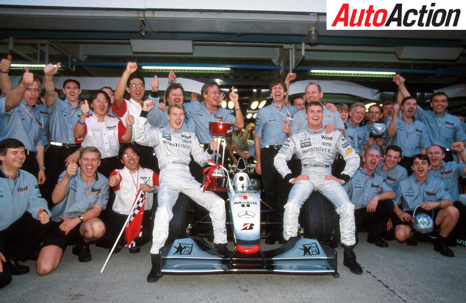 Mika Hakkinen (FIN), McLaren MP4-13, 1st place and David Coulthard