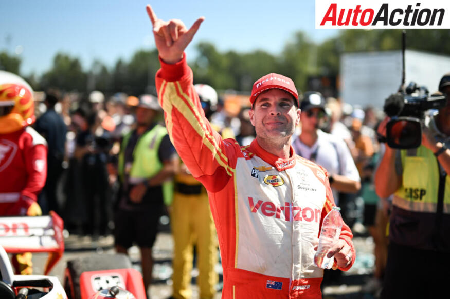 Will Power celebrates victory