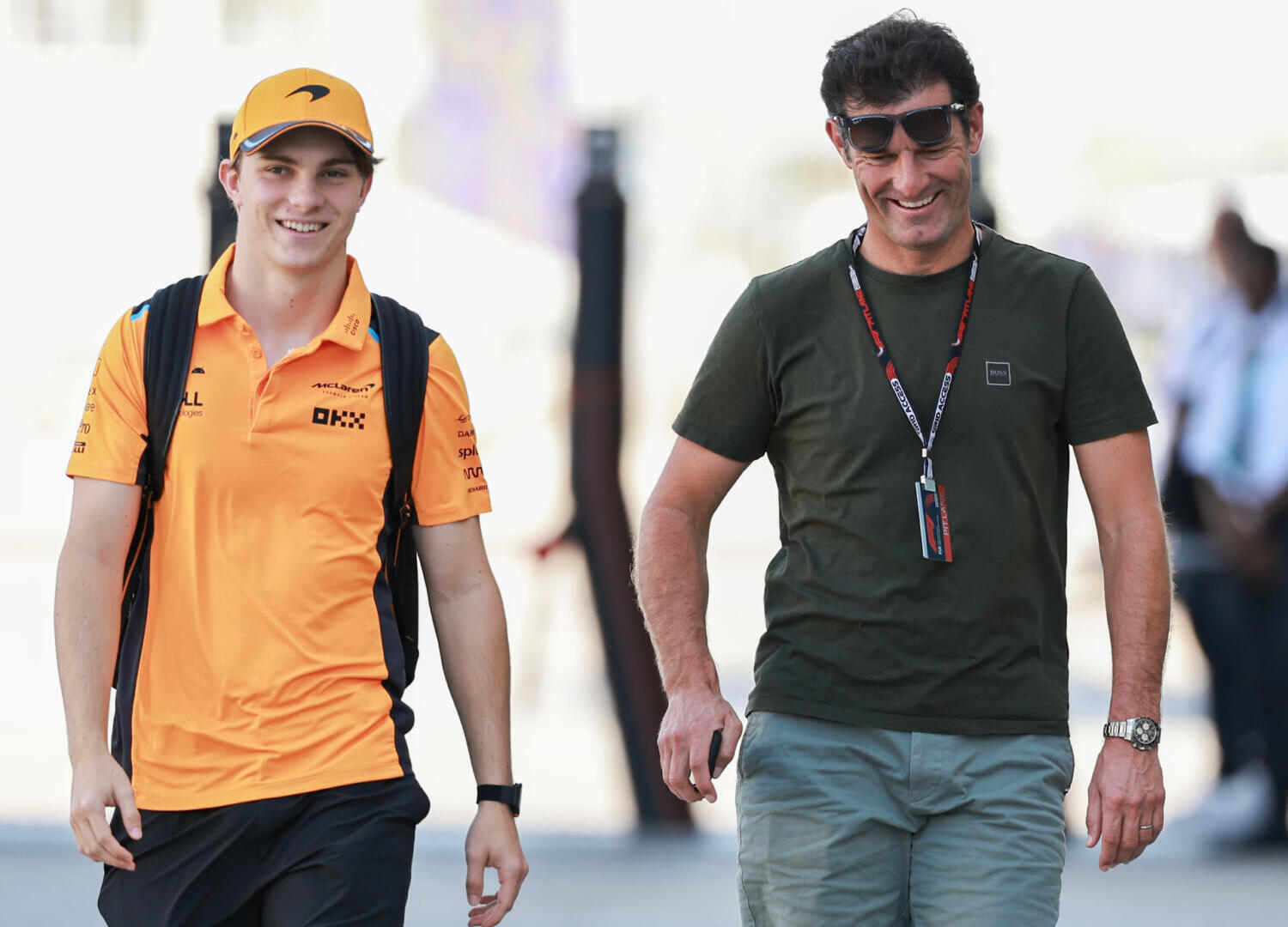 Oscar Piastri and Mark Webber