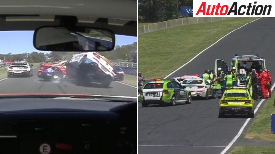 he Toyota 86 Series at Bathurst was abandoned after this crash. Credit: Channel 7