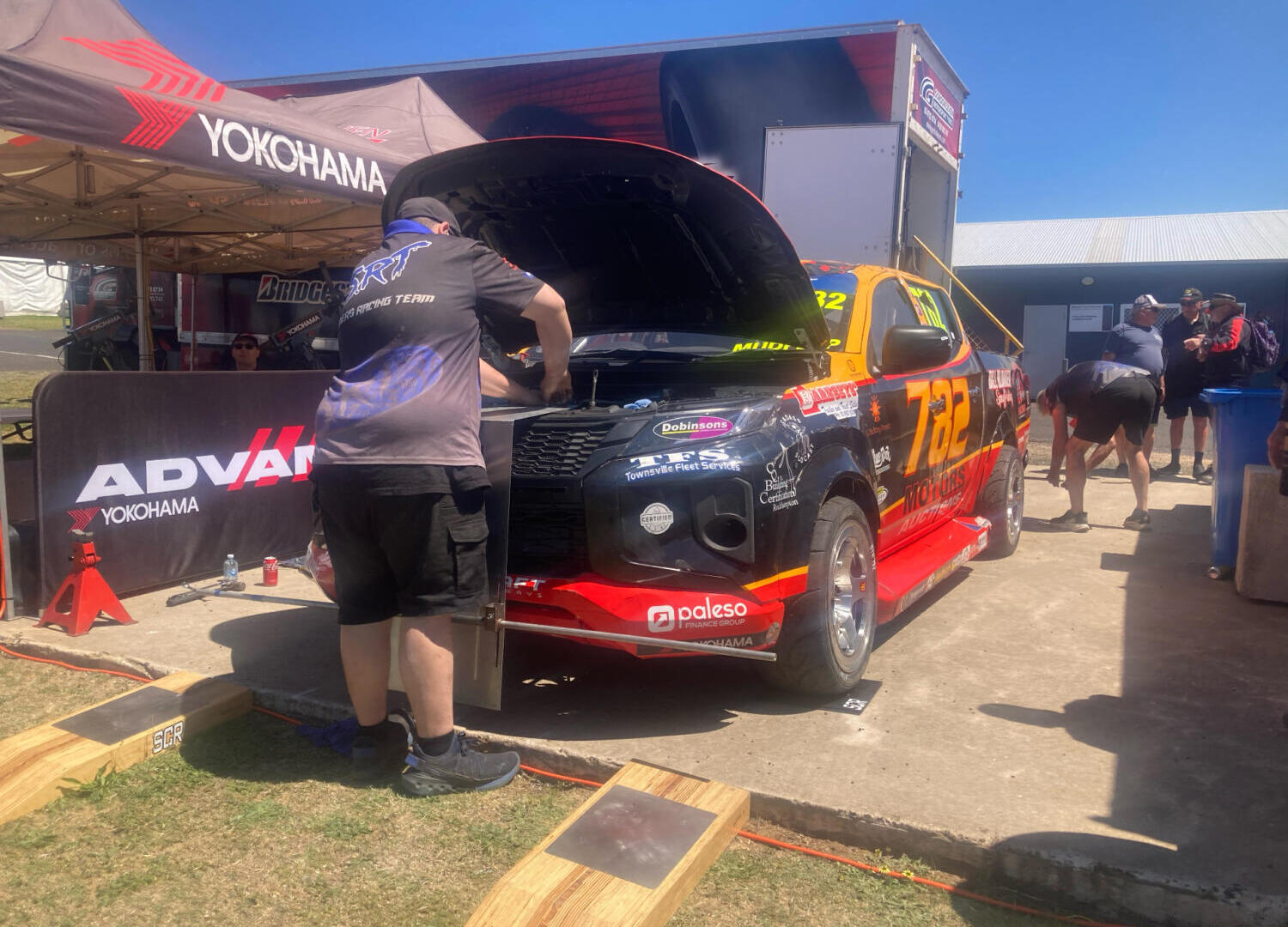 Dave Woods ute after roll over