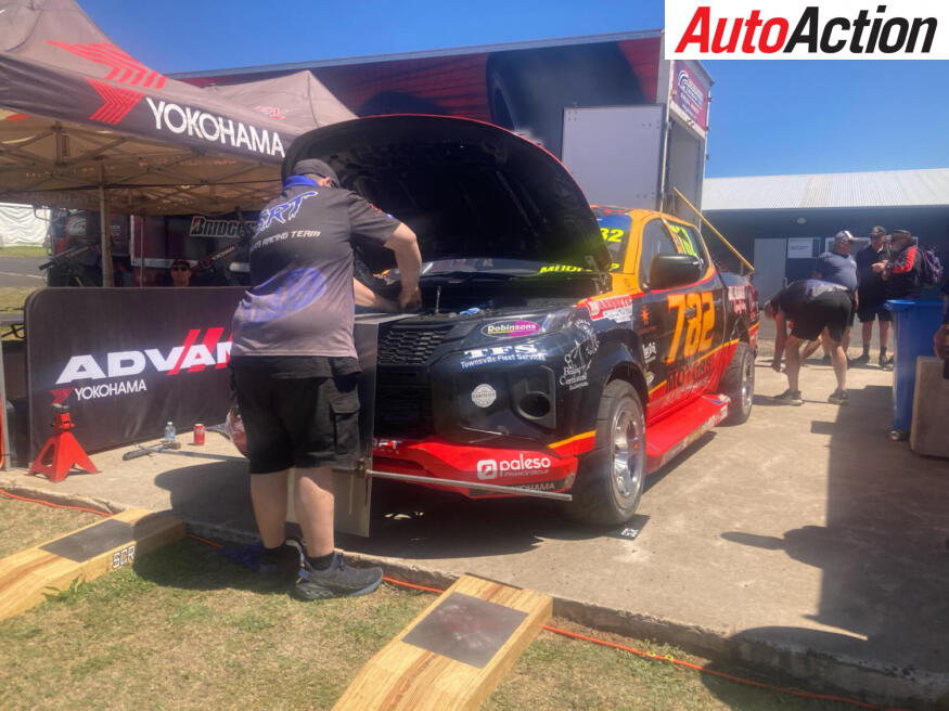 Dave Woods ute after roll over