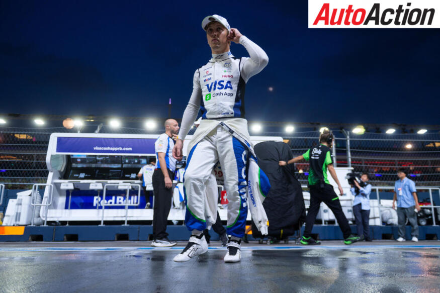 Liam Lawson, Visa Cash App Racing Bulls looks on in the Pitlane during the 2025 F1 Singapore Grand Prix.
