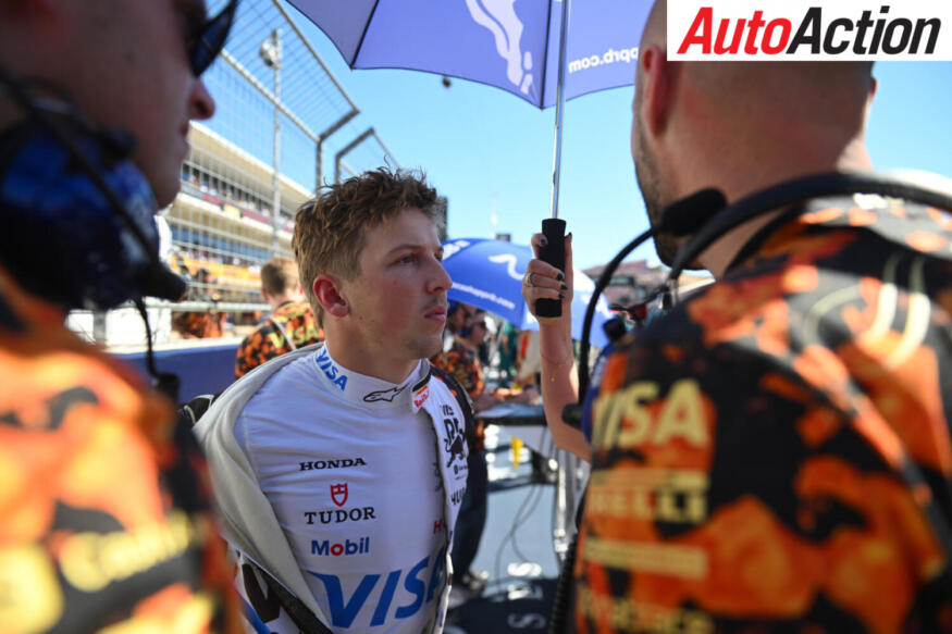 Liam Lawson, Visa Cash App Racing Bulls, on the grid prior to the 2025 F1 United States Grand Prix.