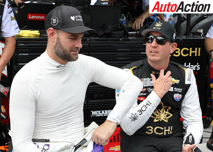 Shane van Gisbergen with Kyle Busch at Chicago in 2023