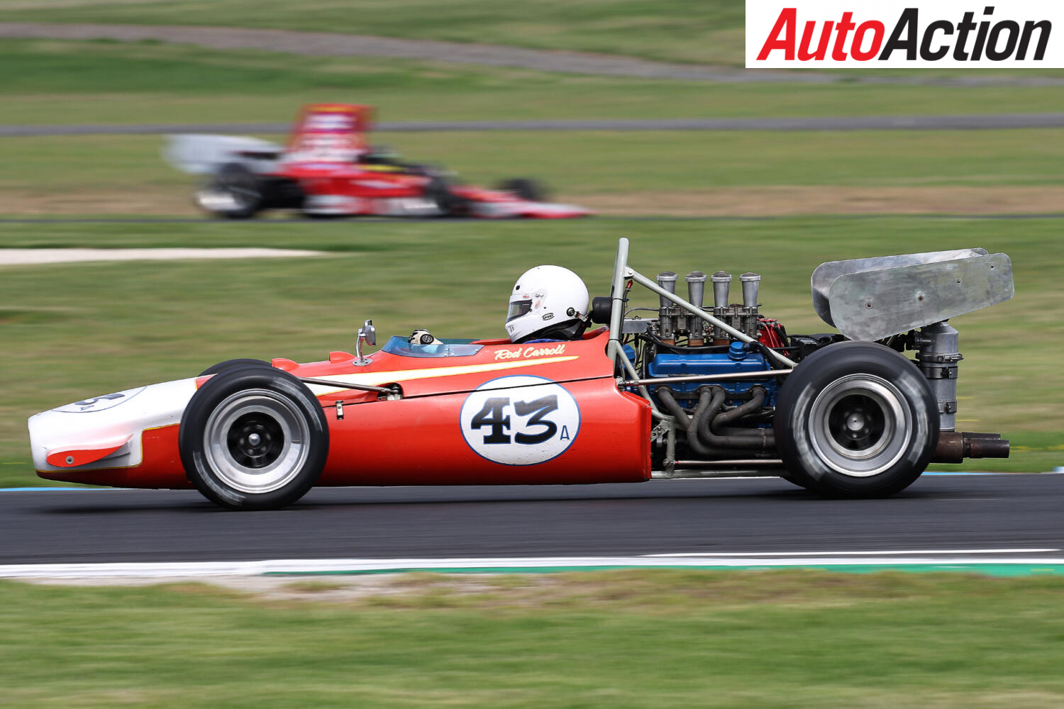 Rod Carroll is racing his 1968 Lola T140 which was the first F5000 car ...
